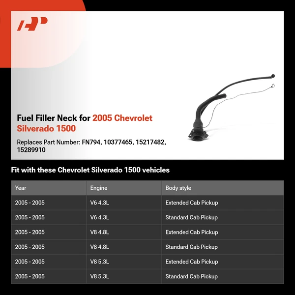 Fuel Filler Neck for 2005 Chevrolet Silverado 1500