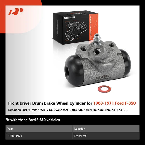 Front Driver Drum Brake Wheel Cylinder for 1968-1971 Ford F-350
