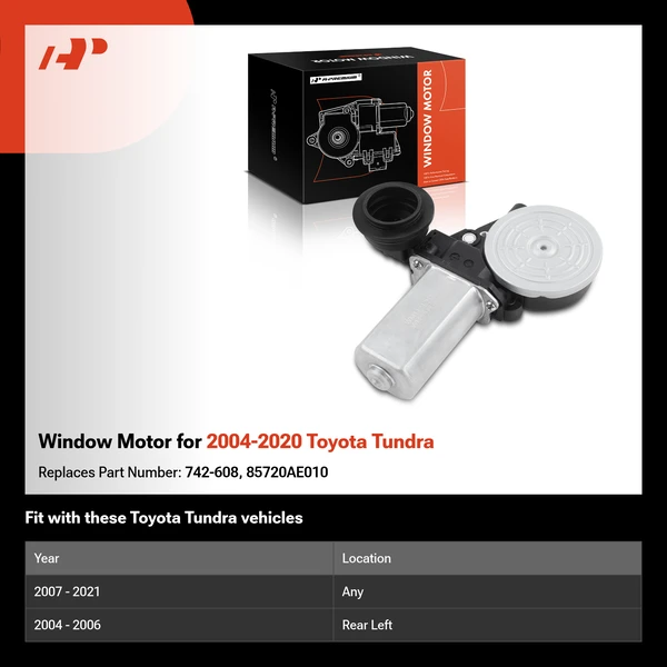 Window Motor for 2004-2020 Toyota Tundra