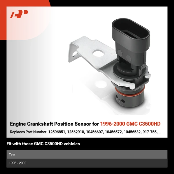Engine Crankshaft Position Sensor for 1996-2000 GMC C3500HD