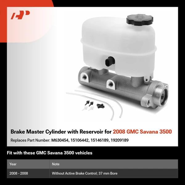 Brake Master Cylinder with Reservoir for 2008 GMC Savana 3500