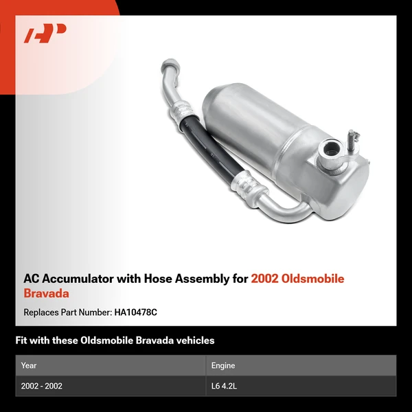 AC Accumulator with Hose Assembly for 2002 Oldsmobile Bravada