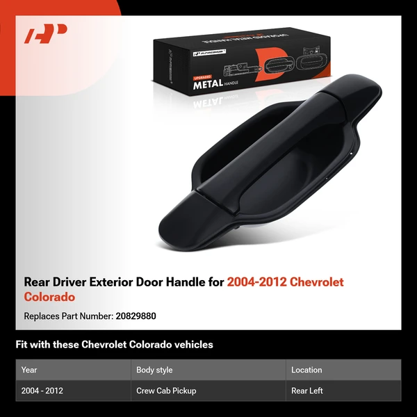 Rear Driver Exterior Door Handle for 2004-2012 Chevrolet Colorado