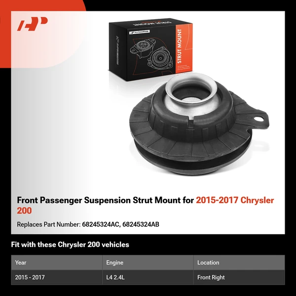 Front Passenger Suspension Strut Mount for 2015-2017 Chrysler 200