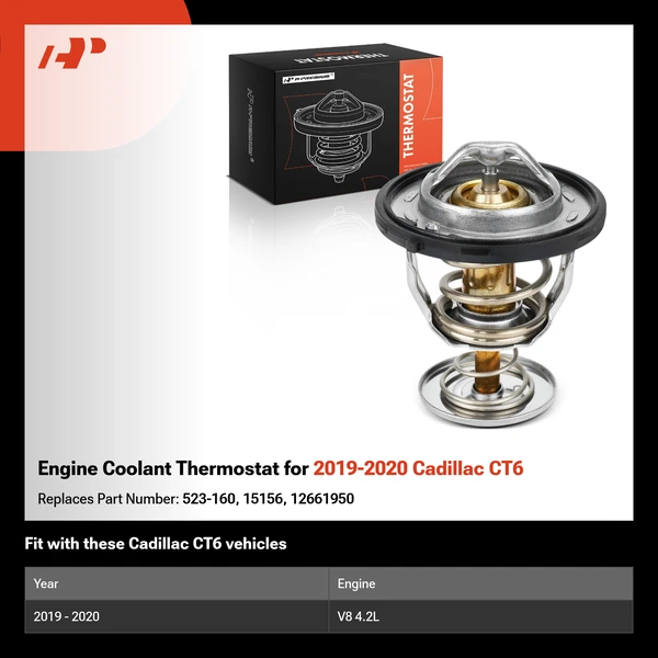 Engine Coolant Thermostat for 2019-2020 Cadillac CT6