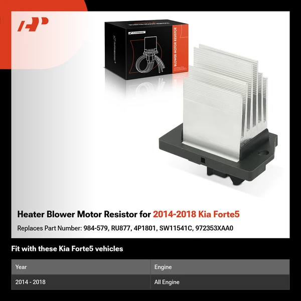 Heater Blower Motor Resistor for 2014-2018 Kia Forte5