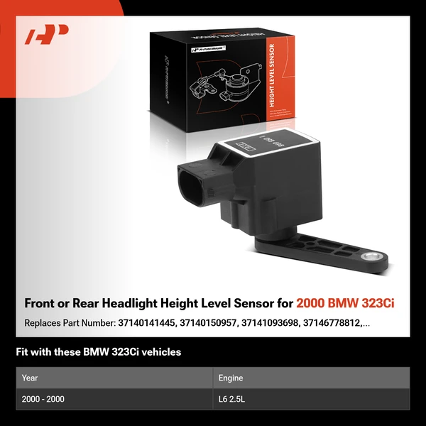 Front or Rear Headlight Height Level Sensor for 2000 BMW 323Ci