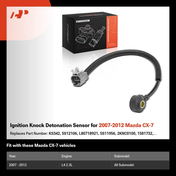 Ignition Knock Detonation Sensor for 2007-2012 Mazda CX-7