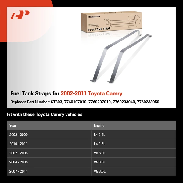 Fuel Tank Straps for 2002-2011 Toyota Camry
