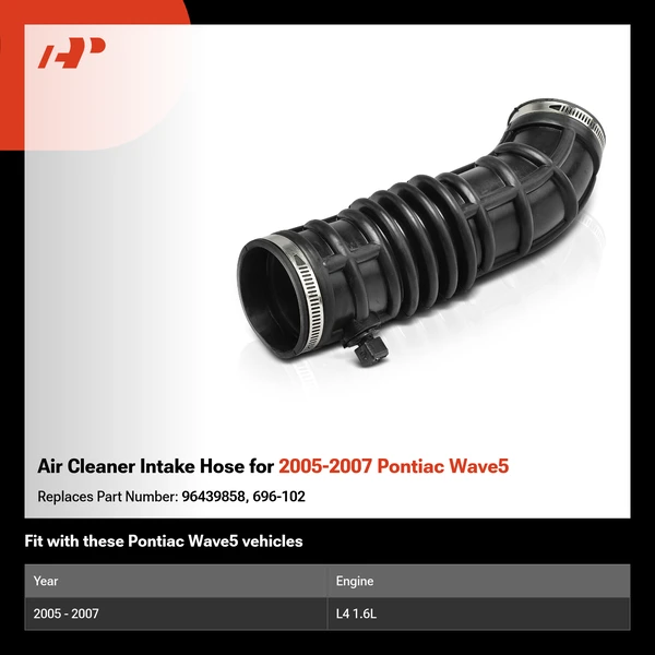 Air Cleaner Intake Hose for 2005-2007 Pontiac Wave5