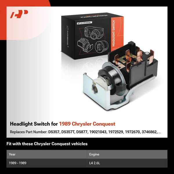 Headlight Switch for 1989 Chrysler Conquest