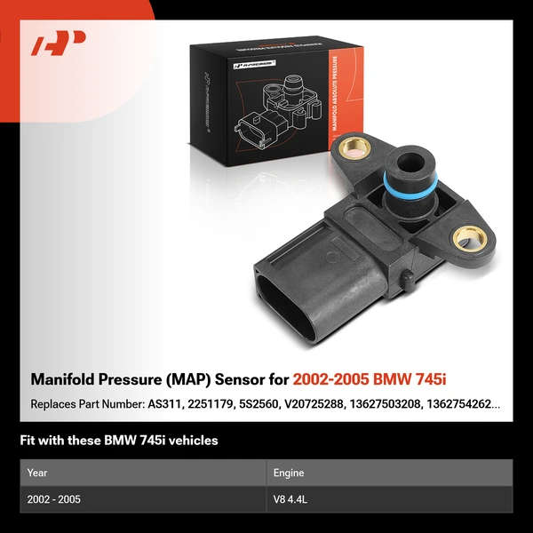 Manifold Pressure (MAP) Sensor for 2002-2005 BMW 745i