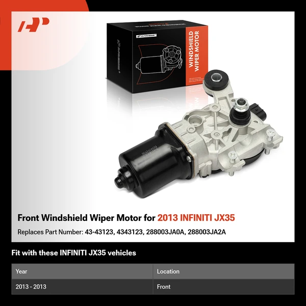 Front Windshield Wiper Motor for 2013 INFINITI JX35