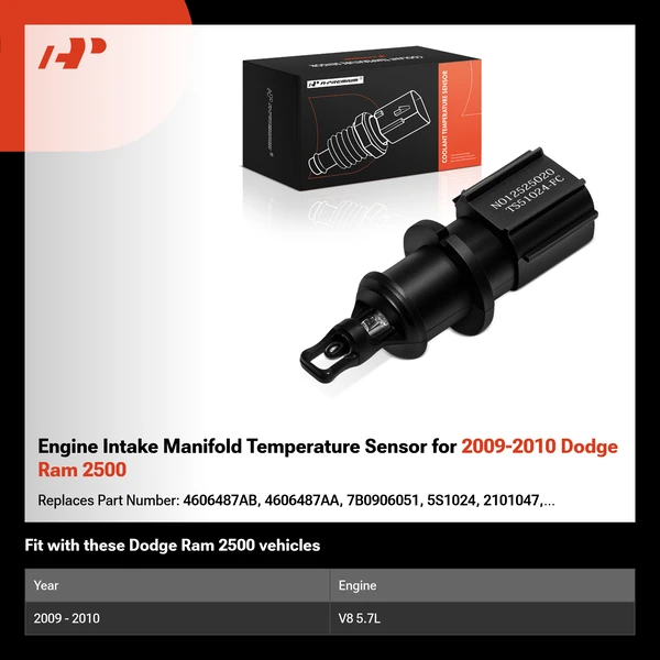 Engine Intake Manifold Temperature Sensor for 2009-2010 Dodge Ram 2500