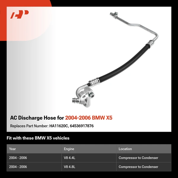AC Discharge Hose for 2004-2006 BMW X5