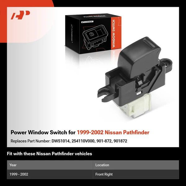 Power Window Switch for 1999-2002 Nissan Pathfinder