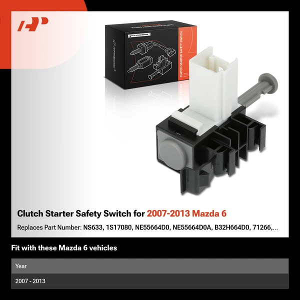 Clutch Starter Safety Switch for 2007-2013 Mazda 6