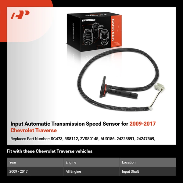 Input Automatic Transmission Speed Sensor for 2009-2017 Chevrolet Traverse