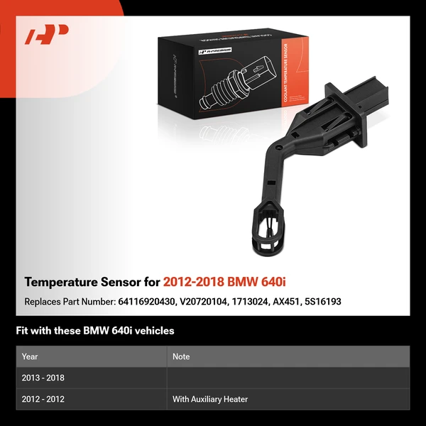 Temperature Sensor for 2012-2018 BMW 640i