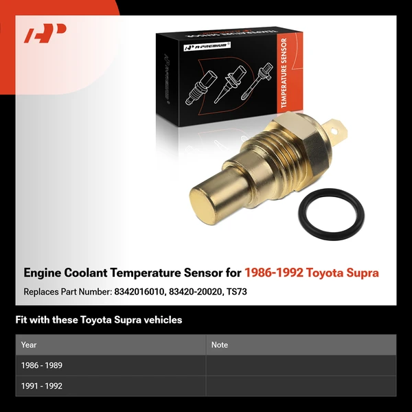 Engine Coolant Temperature Sensor for 1986-1992 Toyota Supra