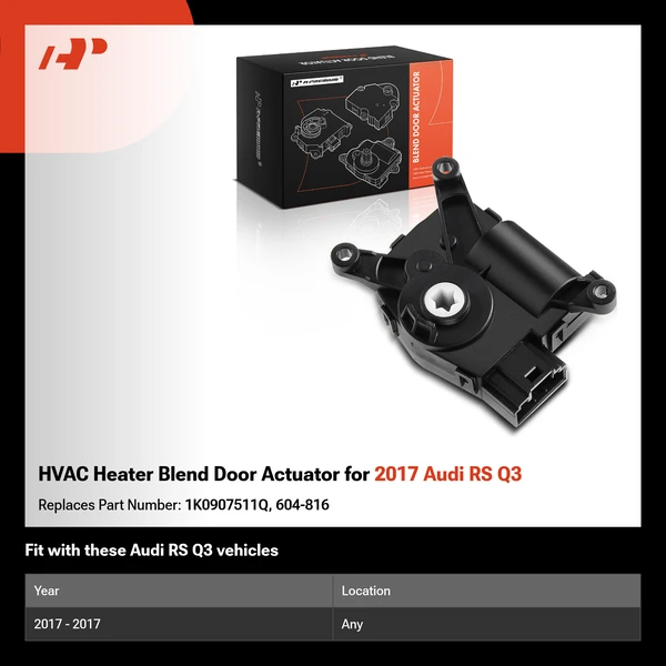 HVAC Heater Blend Door Actuator for 2017 Audi RS Q3