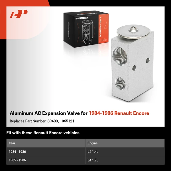 Aluminum AC Expansion Valve for 1984-1986 Renault Encore