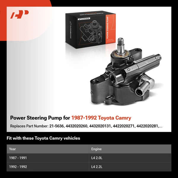 Power Steering Pump for 1987-1992 Toyota Camry