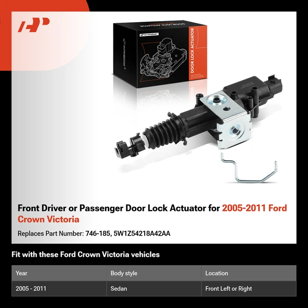 Front Driver or Passenger Door Lock Actuator for 2005-2011 Ford Crown Victoria