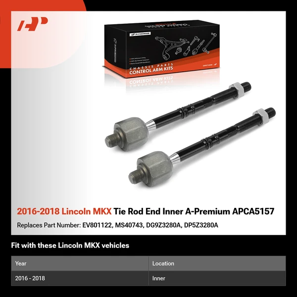 2016-2018 Lincoln MKX Tie Rod End Inner A-Premium APCA5157
