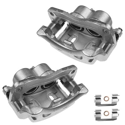 2 Pcs Front Brake Caliper with Bracket