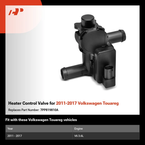 Heater Control Valve for 2011-2017 Volkswagen Touareg