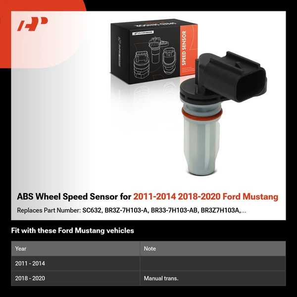 ABS Wheel Speed Sensor for 2011-2014 2018-2020 Ford Mustang