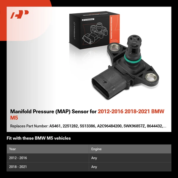 Manifold Pressure (MAP) Sensor for 2012-2016 2018-2021 BMW M5
