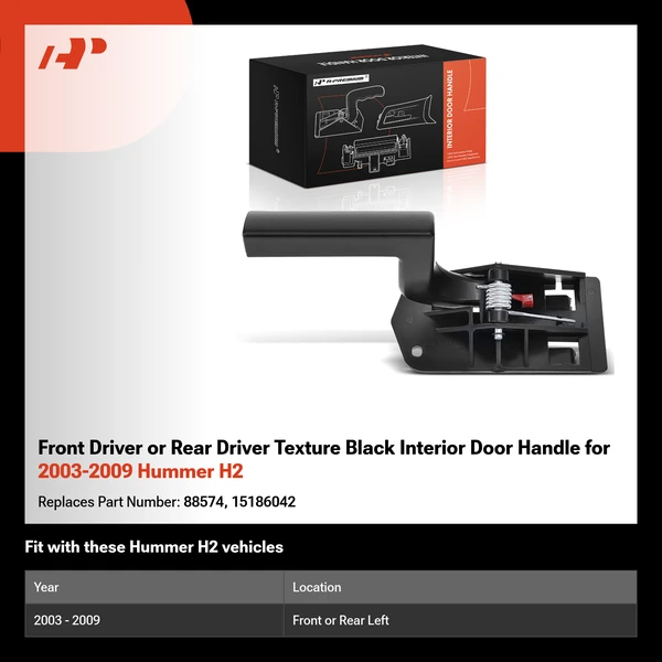 Front Driver or Rear Driver Texture Black Interior Door Handle for 2003-2009 Hummer H2