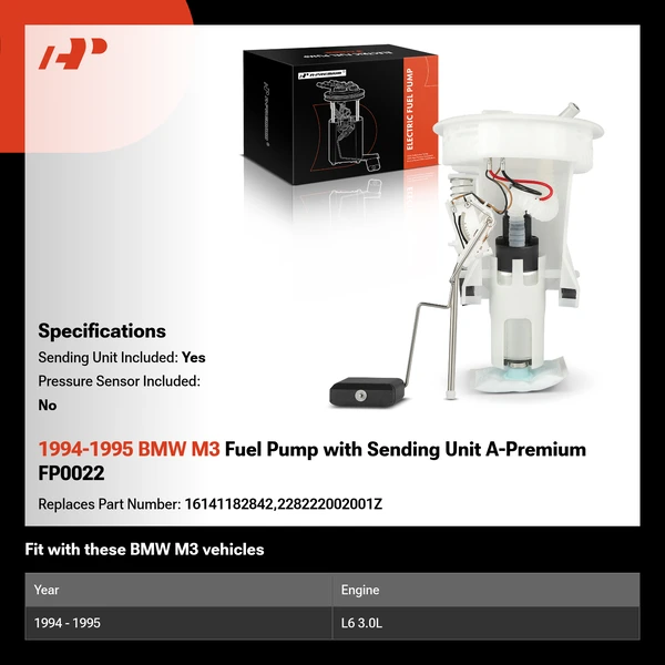 1994-1995 BMW M3 Fuel Pump with Sending Unit A-Premium FP0022