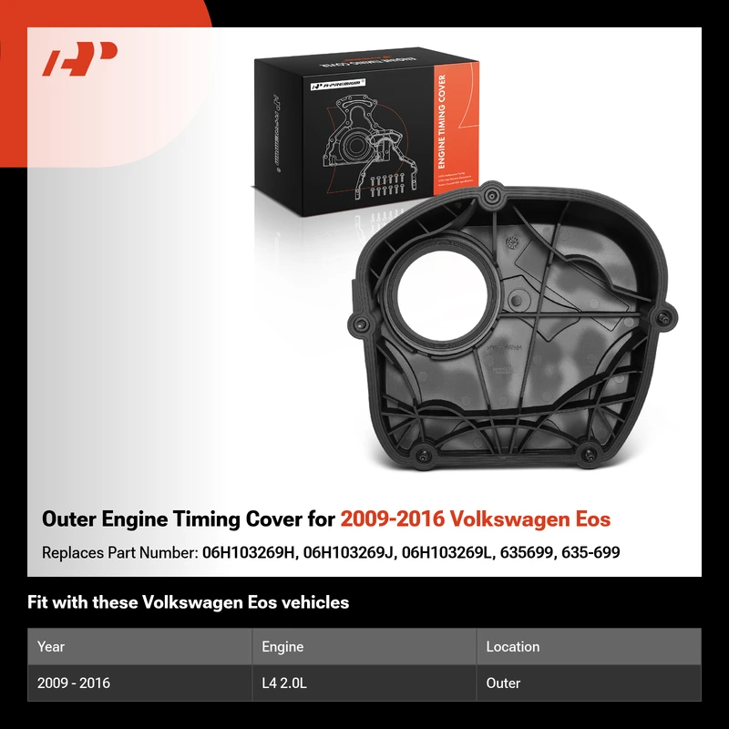 Outer Engine Timing Cover for 2009-2016 Volkswagen Eos