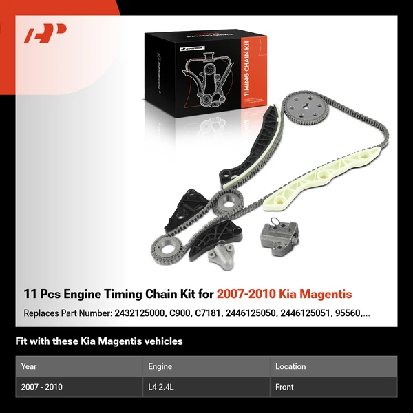 11 Pcs Engine Timing Chain Kit for 2007-2010 Kia Magentis