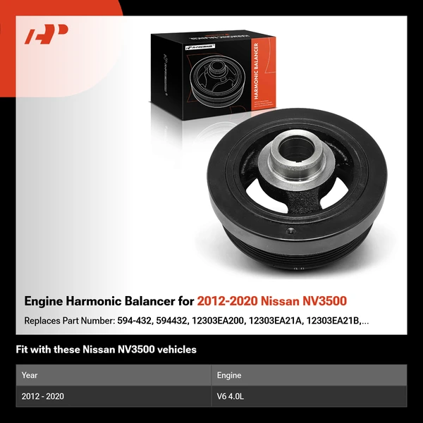 Engine Harmonic Balancer for 2012-2020 Nissan NV3500