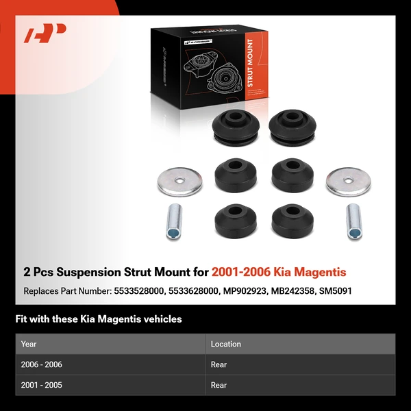 2 Pcs Suspension Strut Mount for 2001-2006 Kia Magentis