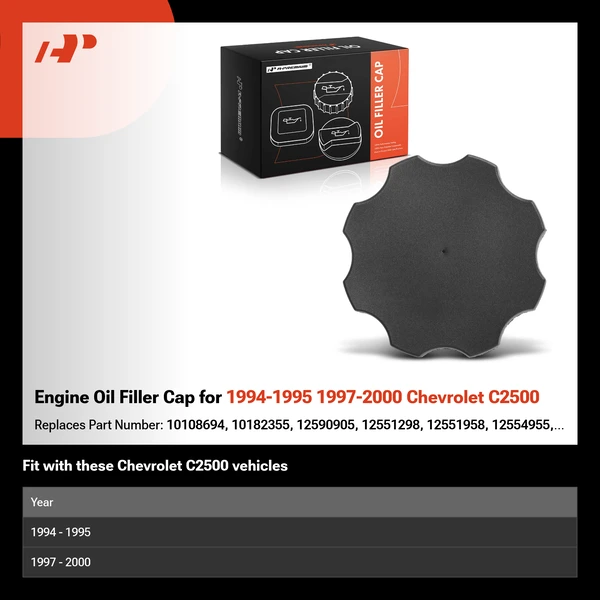 Engine Oil Filler Cap for 1994-1995 1997-2000 Chevrolet C2500