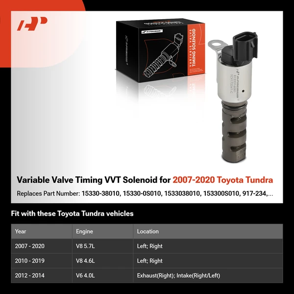Variable Valve Timing VVT Solenoid for 2007-2020 Toyota Tundra