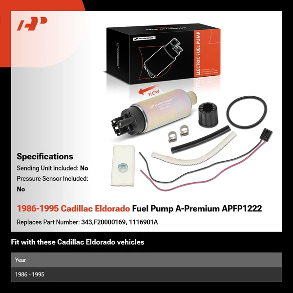 1986-1995 Cadillac Eldorado Fuel Pump A-Premium APFP1222