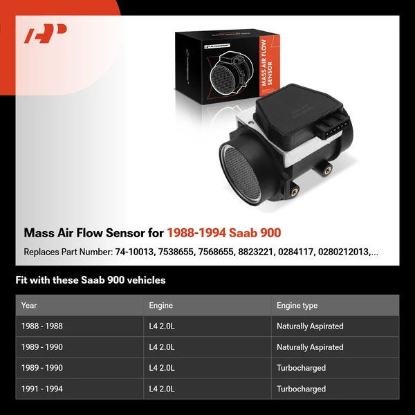 Mass Air Flow Sensor for 1988-1994 Saab 900