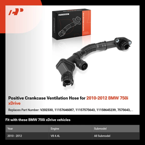Positive Crankcase Ventilation Hose for 2010-2012 BMW 750i xDrive