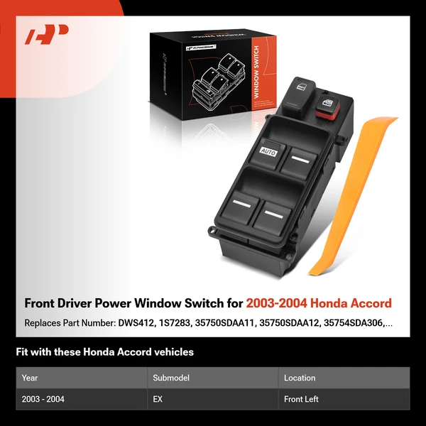 Front Driver Power Window Switch for 2003-2004 Honda Accord