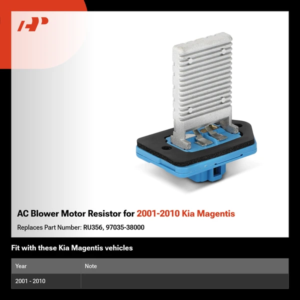 AC Blower Motor Resistor for 2001-2010 Kia Magentis