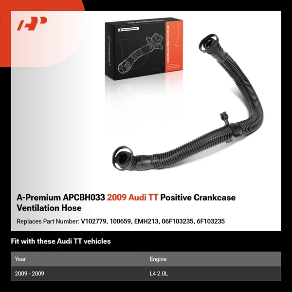 A-Premium APCBH033 2009 Audi TT Positive Crankcase Ventilation Hose