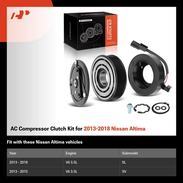 AC Compressor Clutch Kit for 2013-2018 Nissan Altima