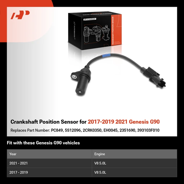 Crankshaft Position Sensor for 2017-2019 2021 Genesis G90