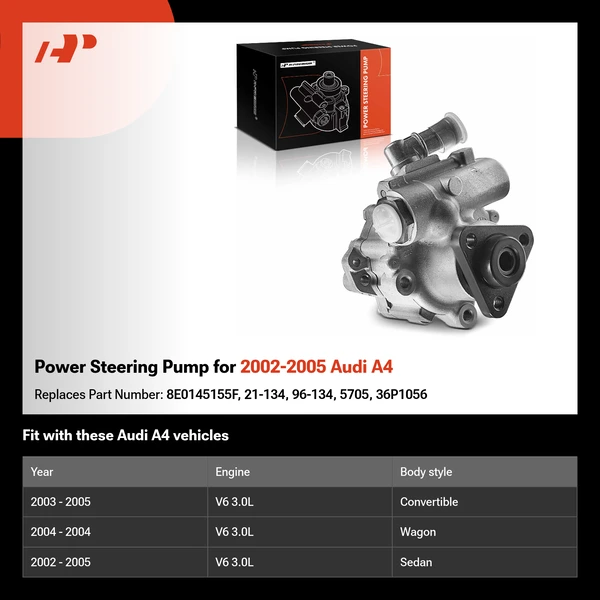 Power Steering Pump for 2002-2005 Audi A4